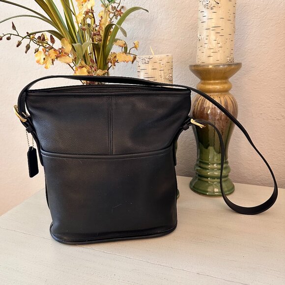 Coach VINTAGE RESTORED Black Leather Shoulder/Crossbody #4153-EVC - Picture 1 of 16